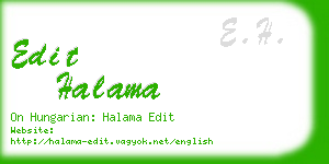 edit halama business card